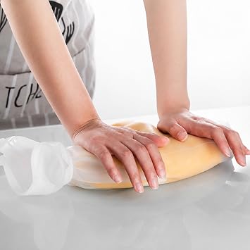 Hamur Yoğurma Torbası, Silikon Büyük Şeffaf Hamur Torbası, Ekmek Mantı Makarna Hamuru İçin Pratik Yoğurma Aparatı, Hijyenik Yıkanabilir Çok Amaçlı Mutfak Yardımcısı