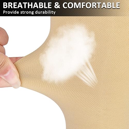 Miniatura 7 de Ailaka Calcetines de compresión médica con cremallera, calcetines de compresión hasta la rodilla de 15-20 mmHg para mujeres y hombres, calcetines de