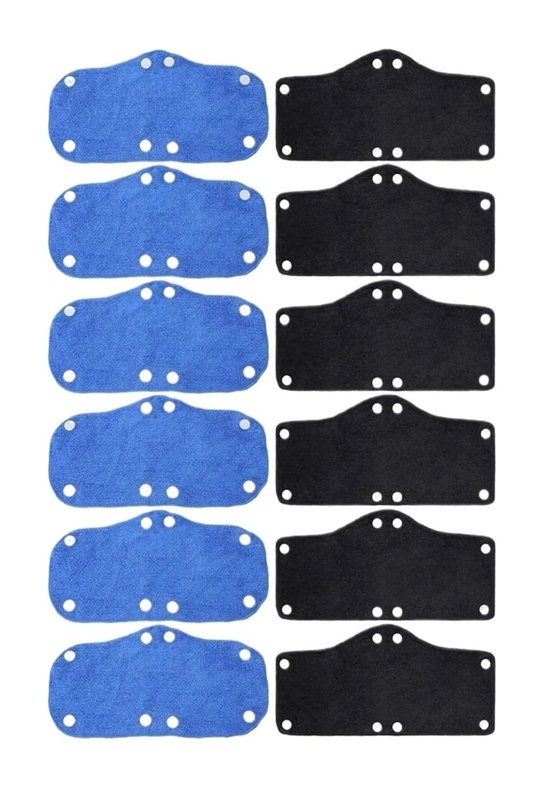 Fodera della Fascia antisudore for elmetto in Cotone | Nero/blu, 18 pezzi. Costruzione: fodera assorbente del sudore, ignifuga, ventilata for elmetto protettivo