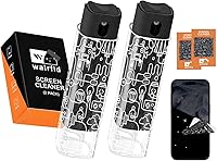 Vista 10 de 2 unidades de limpiador de pantalla en aerosol y paño para monitor de laptop y pantallas de automóvil, kit de limpieza con atomizador para pantalla