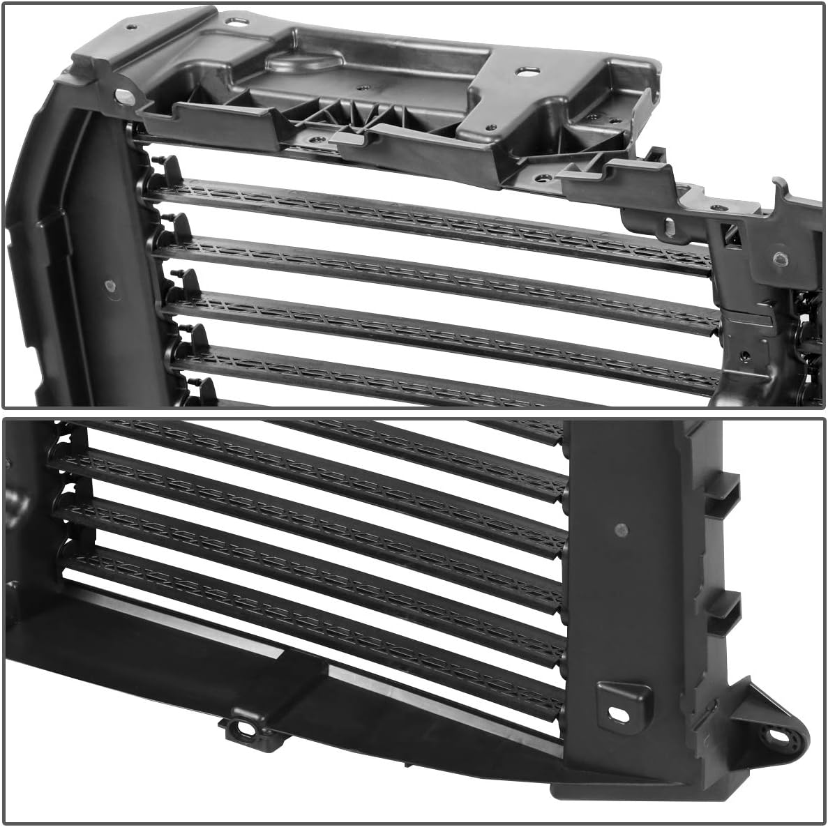 Auto Dynasty Front Upper Bumper Radiator Grille Grill Durable Airflow Control Shutter Assembly Compatible with Ford F-150 15-17