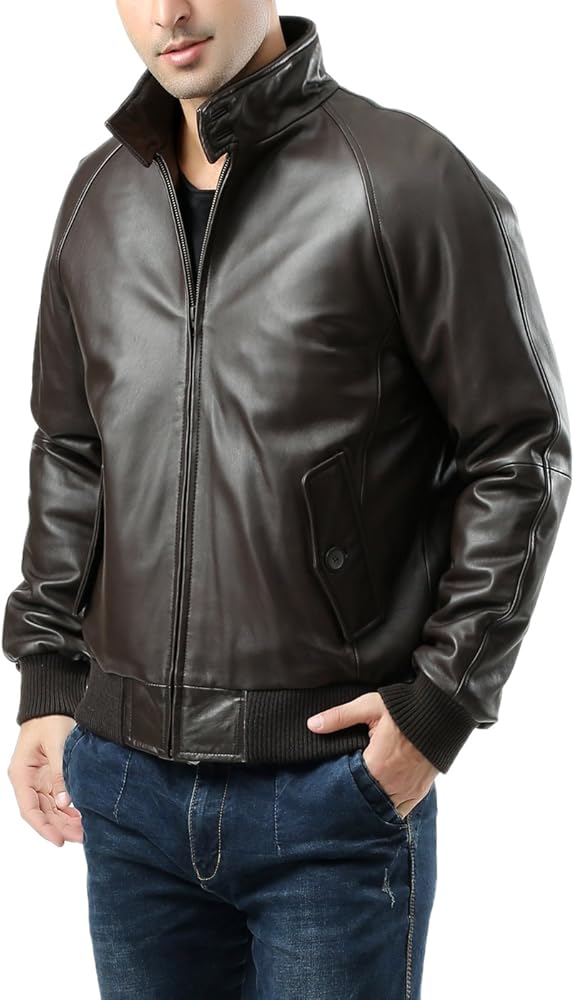 Amazon.co.jp: [BGSD] メンズ WWII ラムスキン レザー ラグラン袖