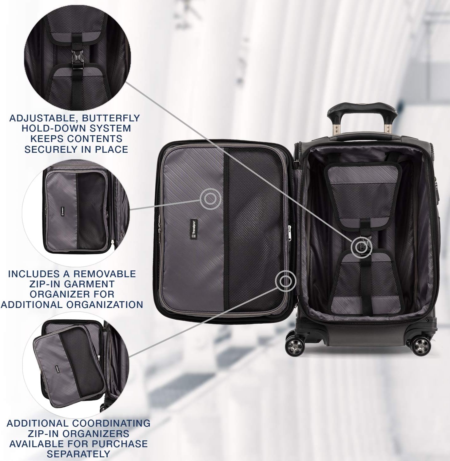  | Travelpro Crew Versapack Softside Expandable Spinner Wheel Luggage, Titanium Grey, Carry-On 20-Inch | Carry-Ons