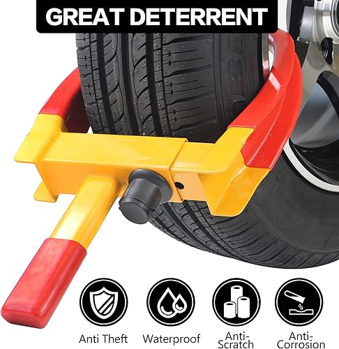 Miniatura 3 de KAYCENTOP Bloqueo Universal de Rueda, Bloqueo de Rueda de Seguridad para Remolque, Bloqueo de Neumático Antirrobo para Remolques, Carrito de Golf,