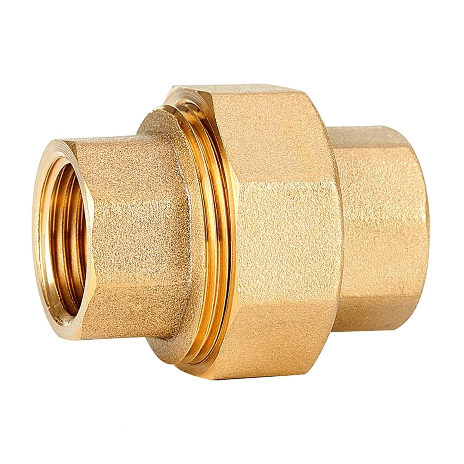 H59 Brass 1/2" 3/4" 1" 2" BSPP Female To Female Thread Pipe Fitting Thickening Union Joint Water Gas Coupler Connector(H58 Brass,1")