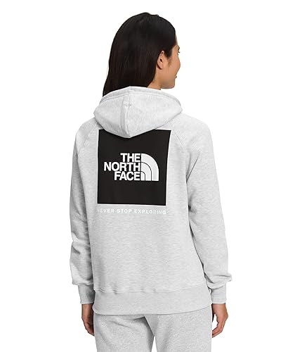 The North Face Box Nse Pullover Hoodie - Medium - Tnf Light Grey Heather/Tnf Black