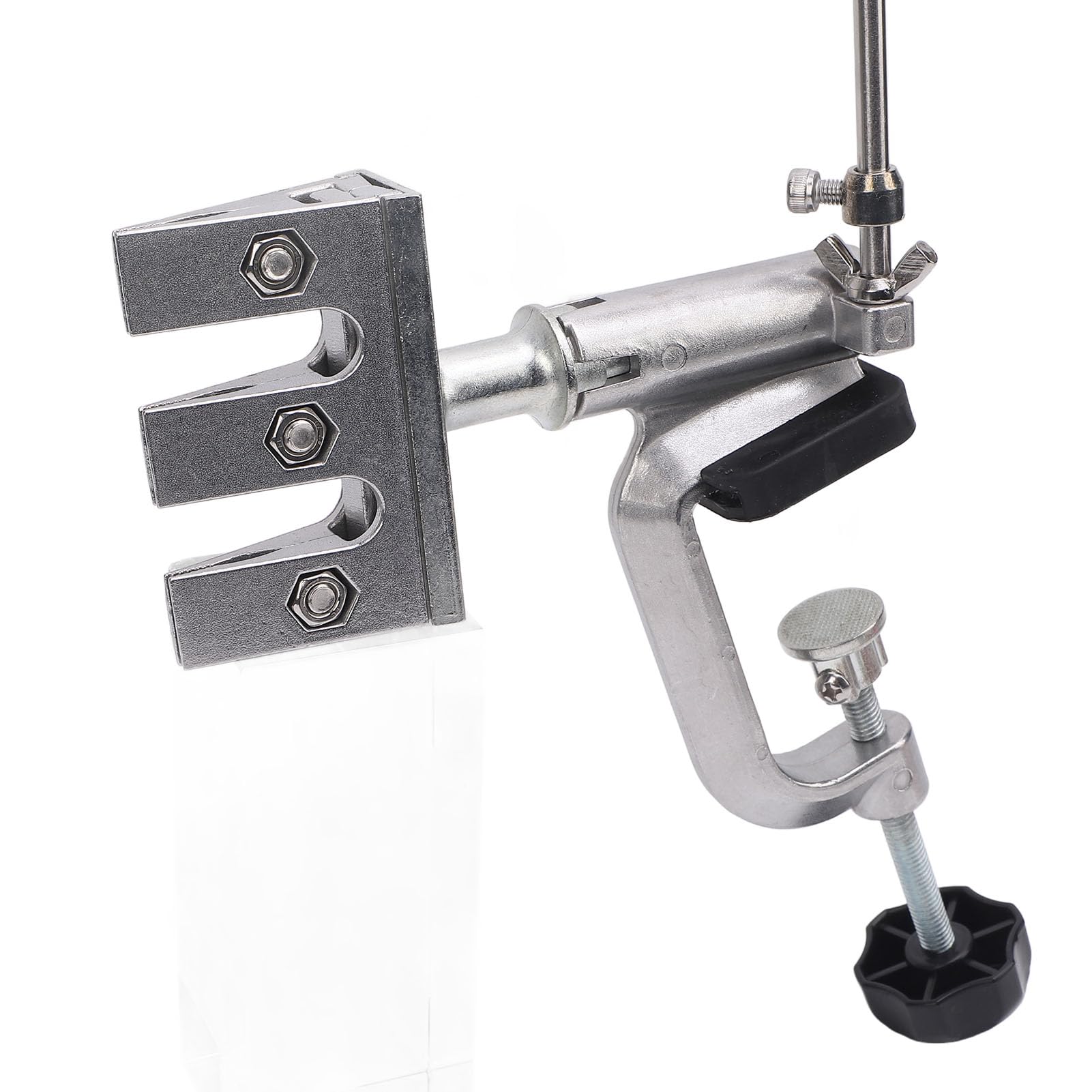 Kit per Affilare 6 Coltelli per Pietra Affilatore Reversibile a 360° con Corpo in Alluminio Pressofuso e Bloccaggio Rapido per Coltelli da Chef da Cucina