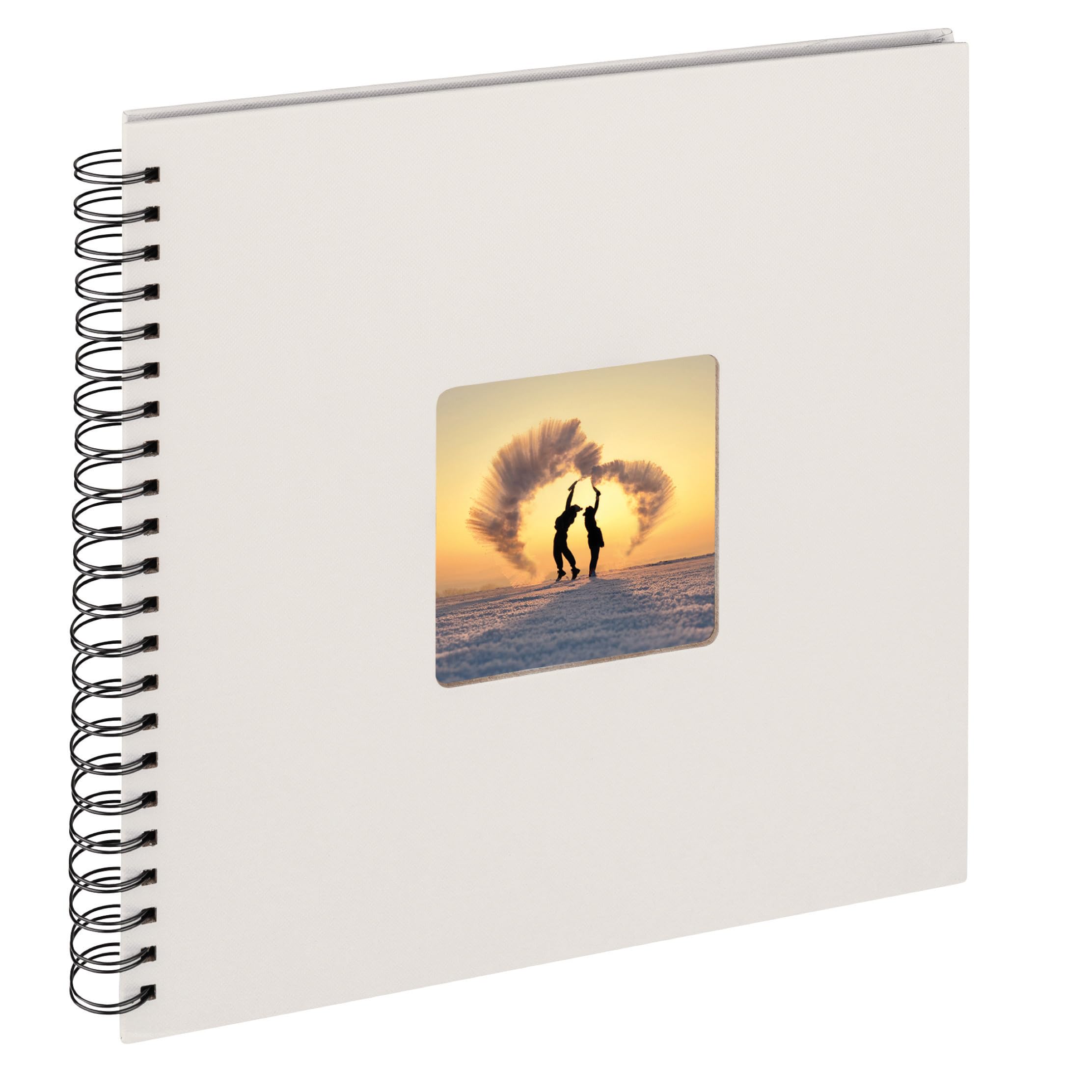 walther design Photo Album Chamois 30 x 30 cm Spiral Album with Cover Cut-Out Fun SA-110-W