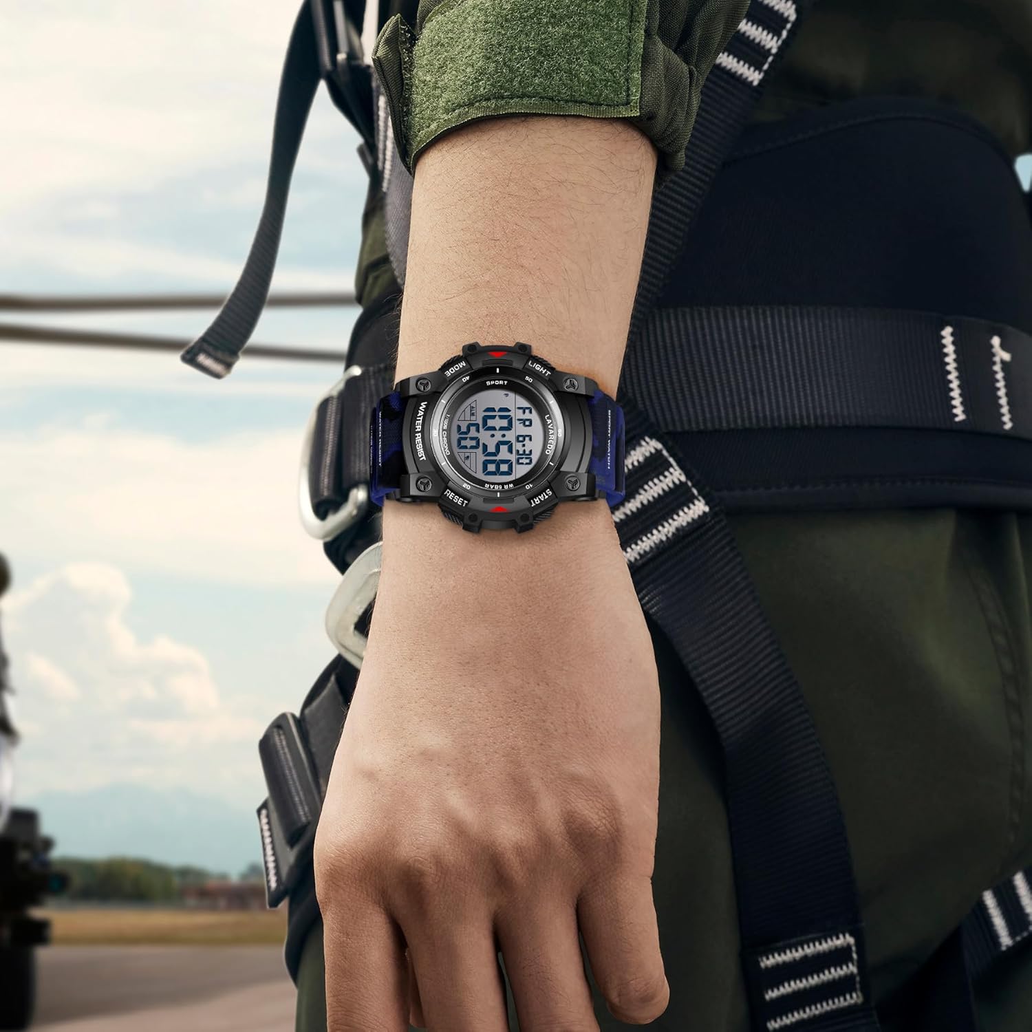 Men's Digital Watch Sports Outdoor Waterproof Watches for Men with LED Backlight Alarm Stopwatch Mens Watches Digital Chronograph Military Date - Image 9