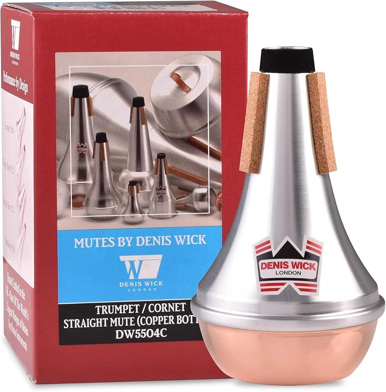 Sordina recta para trompeta o corneta - Sordina de aluminio para registro de tono bajo de trompeta y rendimiento recto - Accesorios para instrumentos de latón - 6,1 x 3,4 x 3,4 pulgadas, 2,26 oz