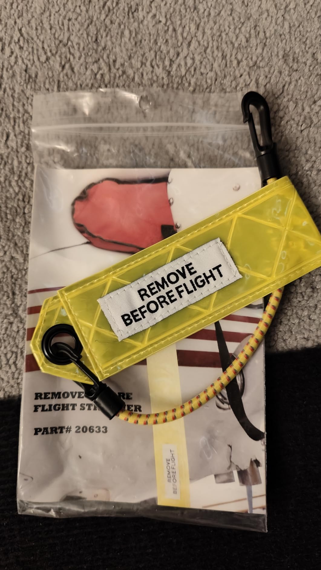 Remove Before Flight Streamer with High Visibility Design. Features Hi ...