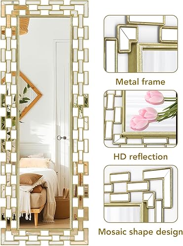 Miniatura 5 de Espejo de pared decorativo marrón de 31.5 x 31.5 pulgadas, diseño veneciano griego, grande, redondo, abstracto, espejo de pared para sala de estar,