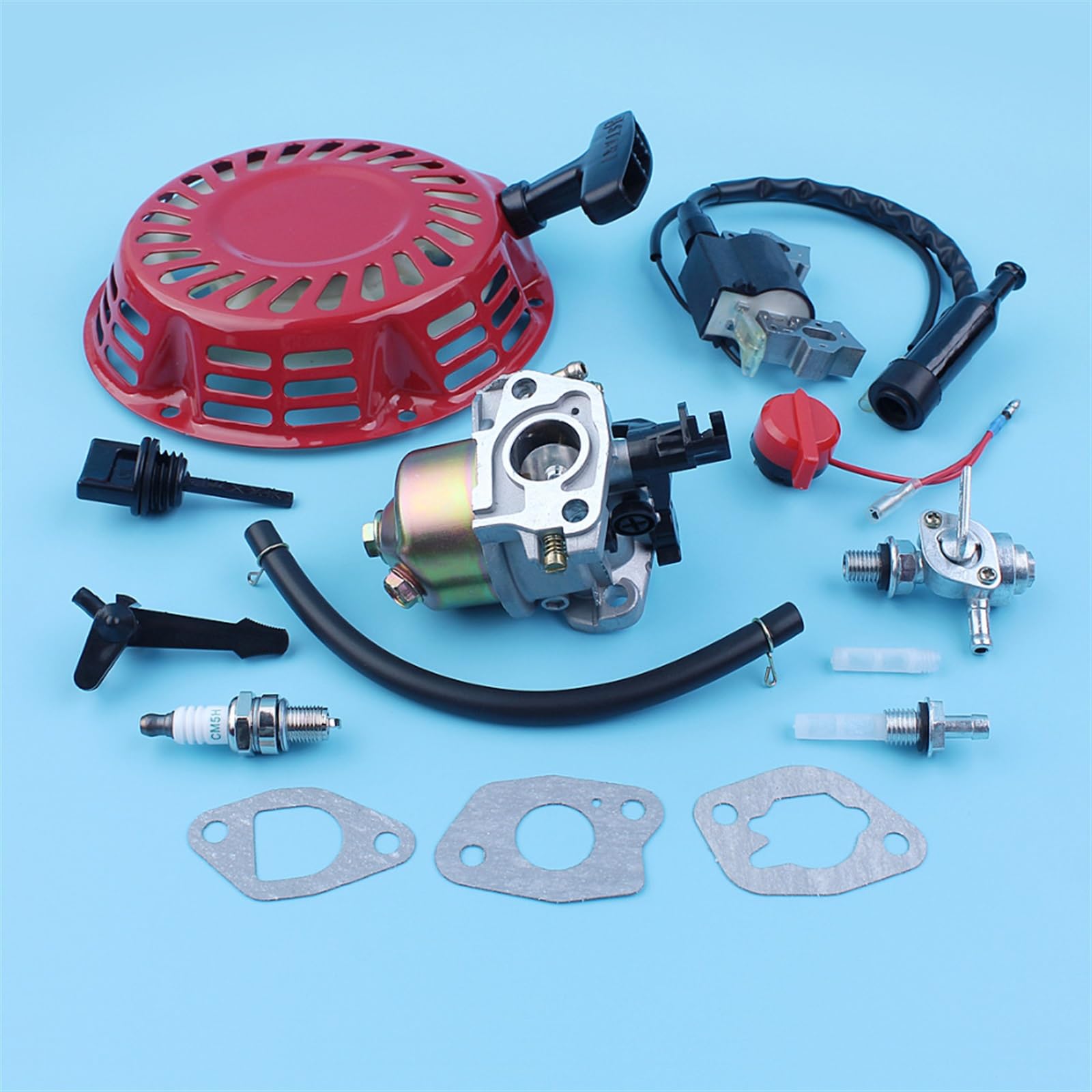 Carburatore Bobina di accensione Interruttore di accensione/spegnimento Kit asta dello starter GX160 5,5 HP GX200 6,5 HP 168F 170F Pompa dell'acqua del generatore Kit interruttore per motosega