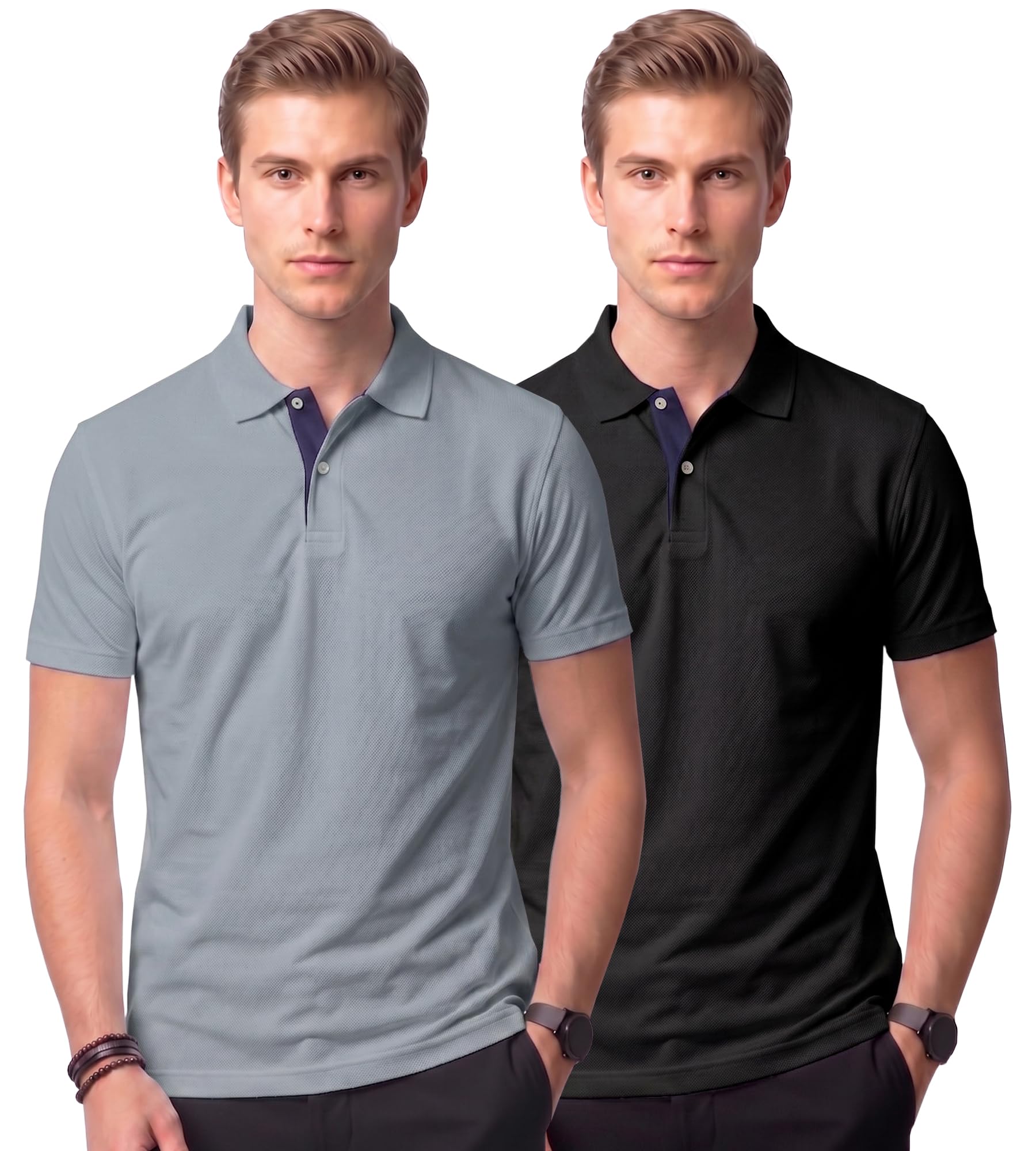 xenovaurban Dry Fit Polo Combo Tshirts for Man | Regular Fit | Quick Dry Mars Fabric Polo T-Shirt with Collar for Men-picture-33