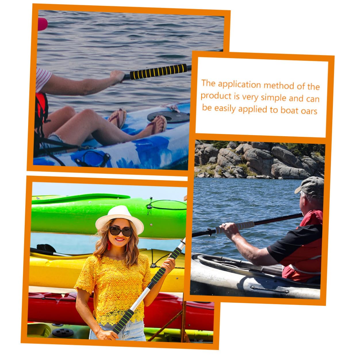 TOYANDONA 8 Paia Impugnature in Spugna per Pagaia da Kayak Coperture Portatili per Pagaia Impugnature Antiscivolo da Kayak Protezione per Mani