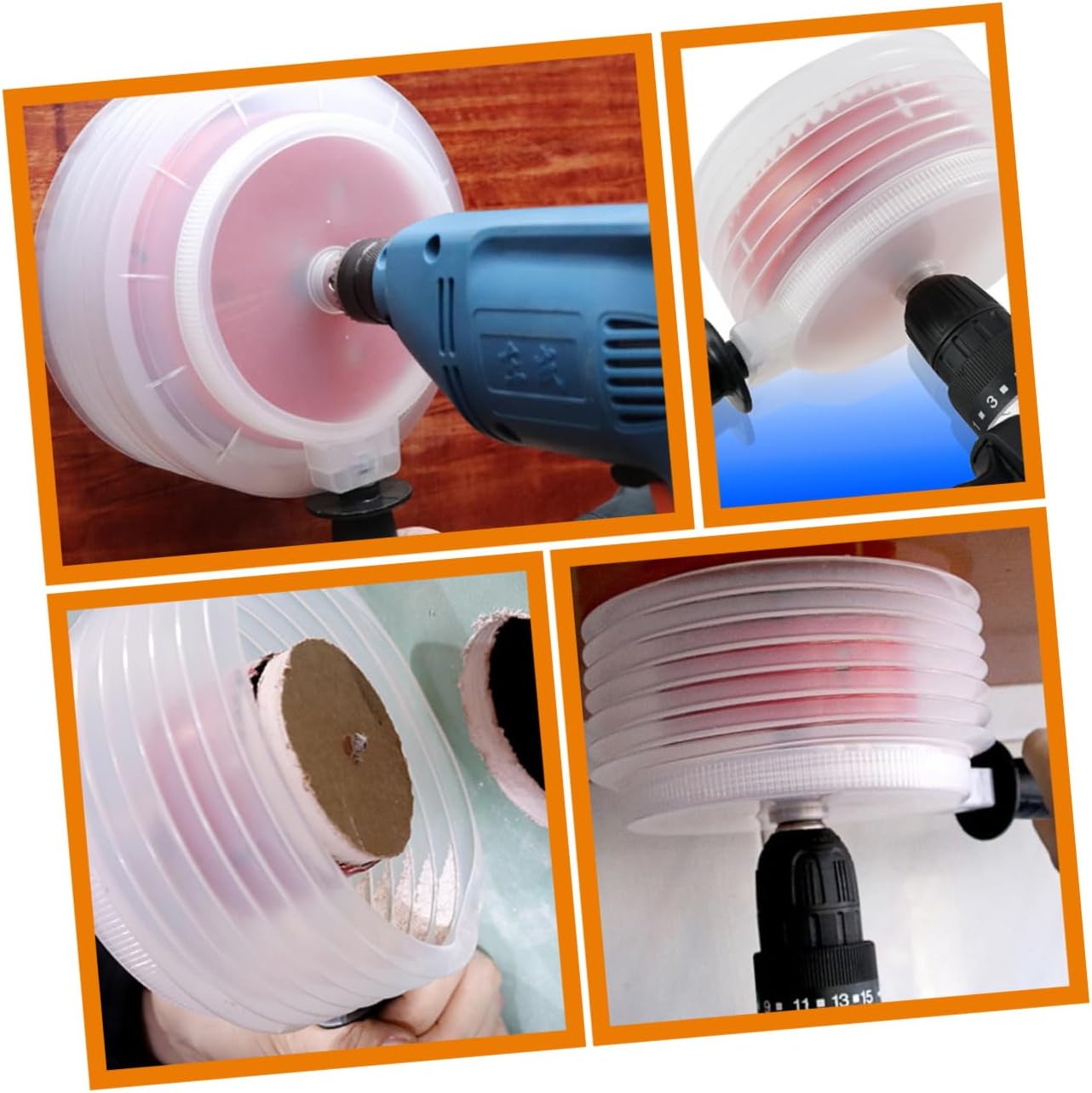 Drill Dust Collector Cover with Handle Electric Hammer Collector Shockproof Plastic Drill Accessories for Ceiling and Wall Mount