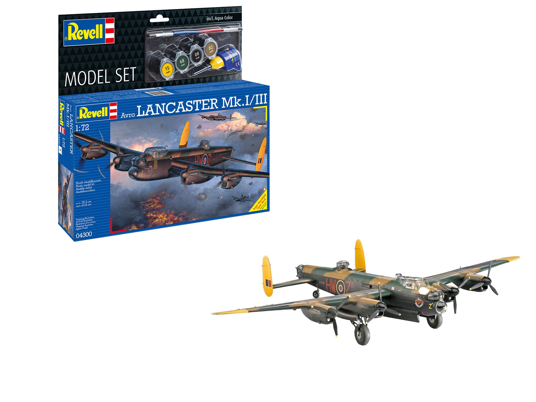 Revell Avro Lancaster Mk.I/III WW2 RAF Bomber Aircraft Plane Model Set Kit 64300