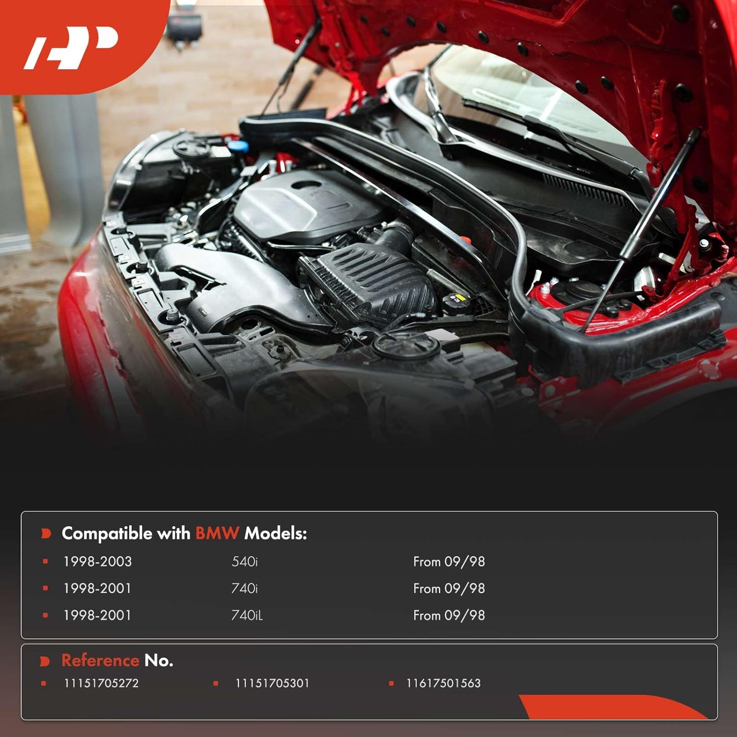 A-Premium Engine Crankcase Vent Valve Oil Separator Breather Hose Vent Valve Kit Compatible with BMW E39 Series 540i 1998-2003, E38 Series 740i/740iL 1998-2001