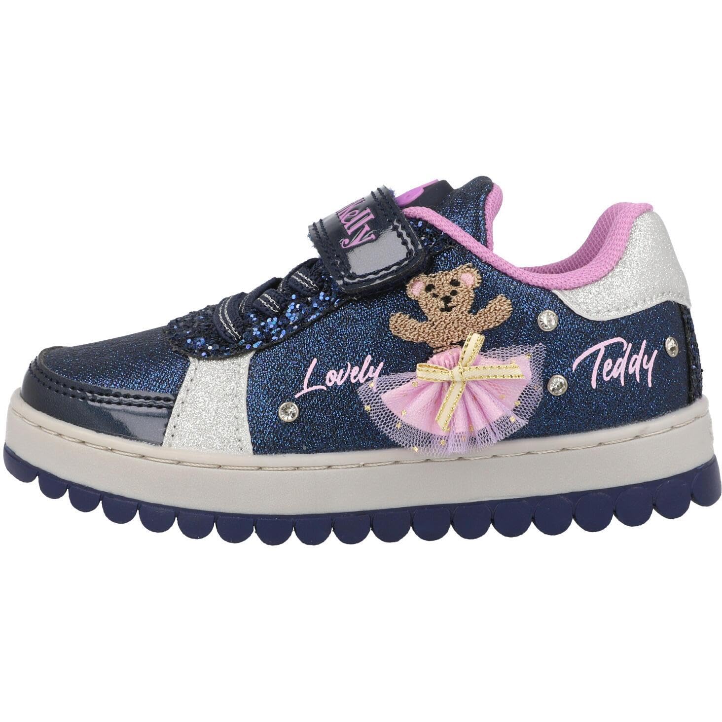 Lelli Kelly Scarpa Blu Mille Stelle Dance Orsetto tutù Intercambiabile LKAA5210 con Jingle e luci (Blu, Sistema Taglie Calzature EU, Bambino Piccolo (2-5 Anni), Numero, Media, 26)