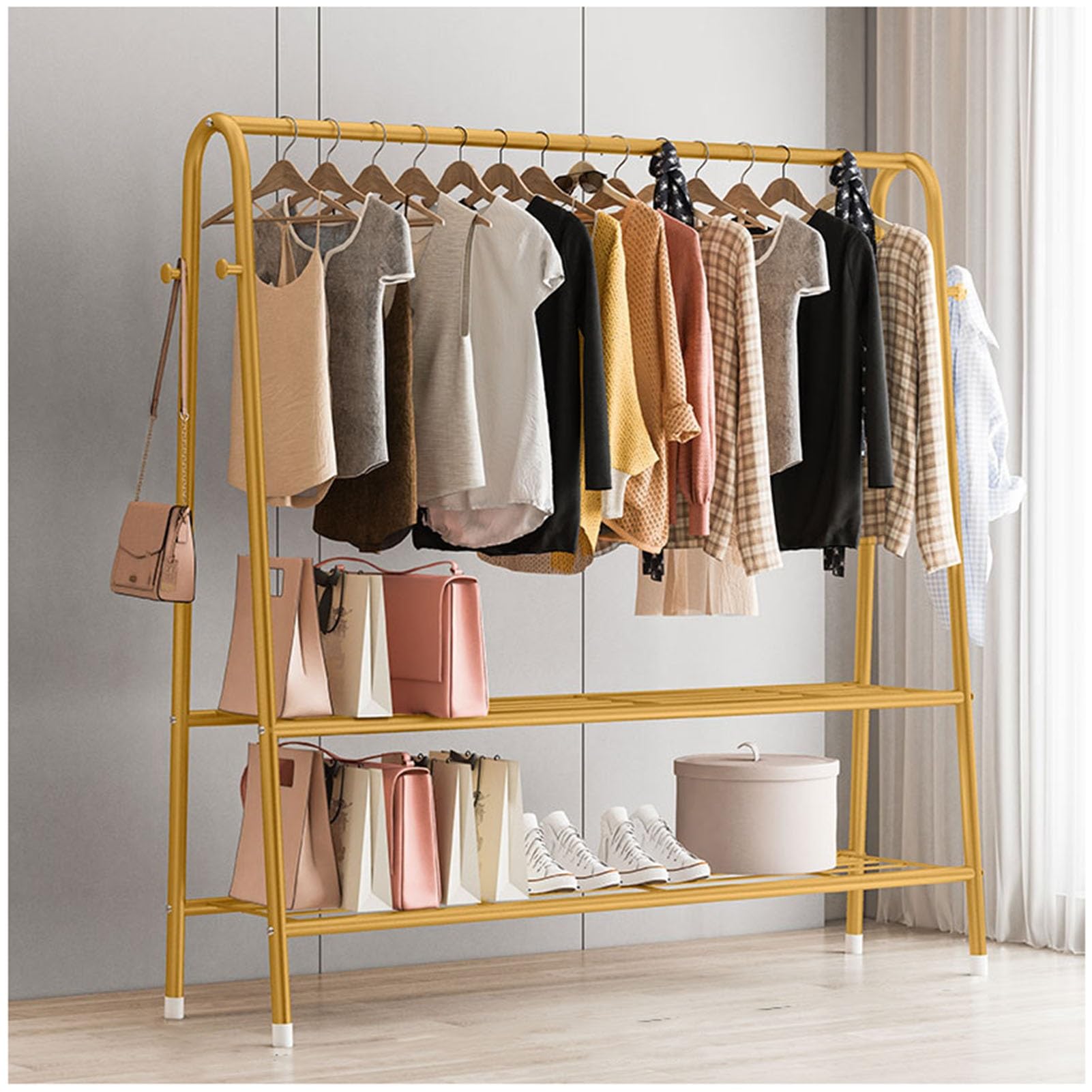 Porte-affichage des vêtements pour boutique et portant de rangement métallique