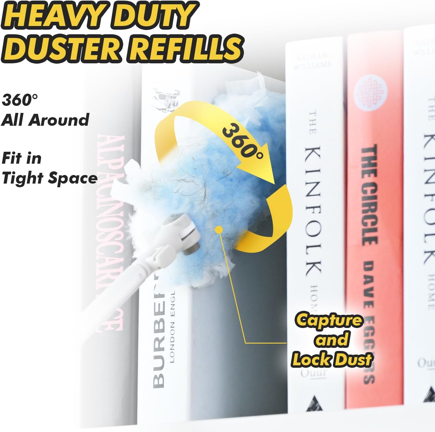 Extendable Duster Handle Refills, patible with Swiffer, Disposable