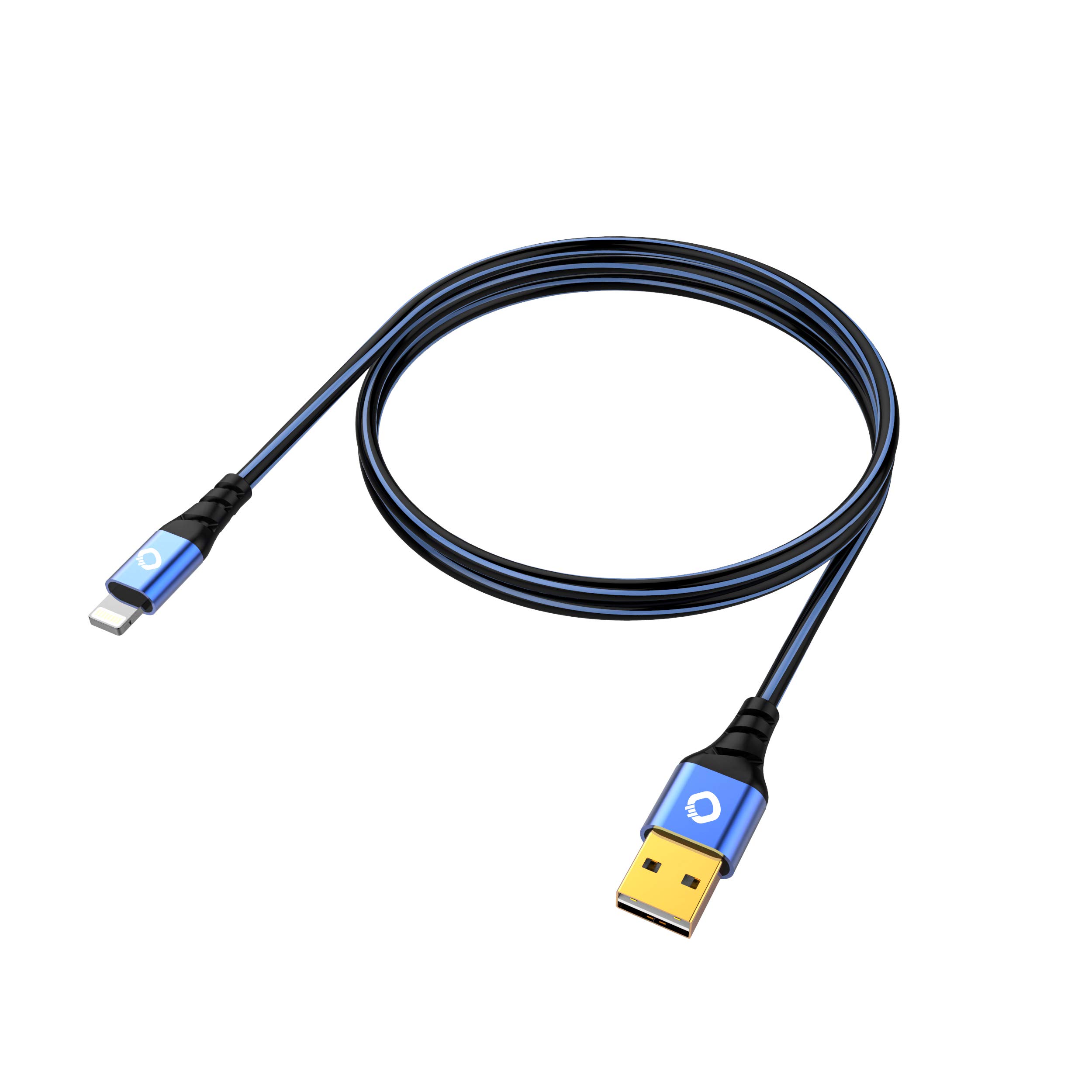 Oehlbach Plus USB A sur Apple Lightning câble 0,25 m Noir/Bleu