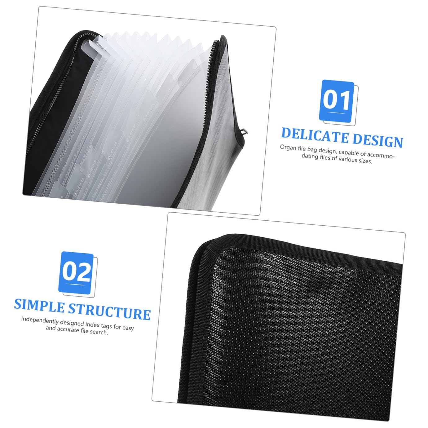 jojofuny Borsa Portadocumenti Ignifuga Rivestita in Silicone Organizer Espandibile Per Documenti Carte Passaporti Denaro Certificati Portatile Per Impiegati Studenti Viaggiatori d Affari