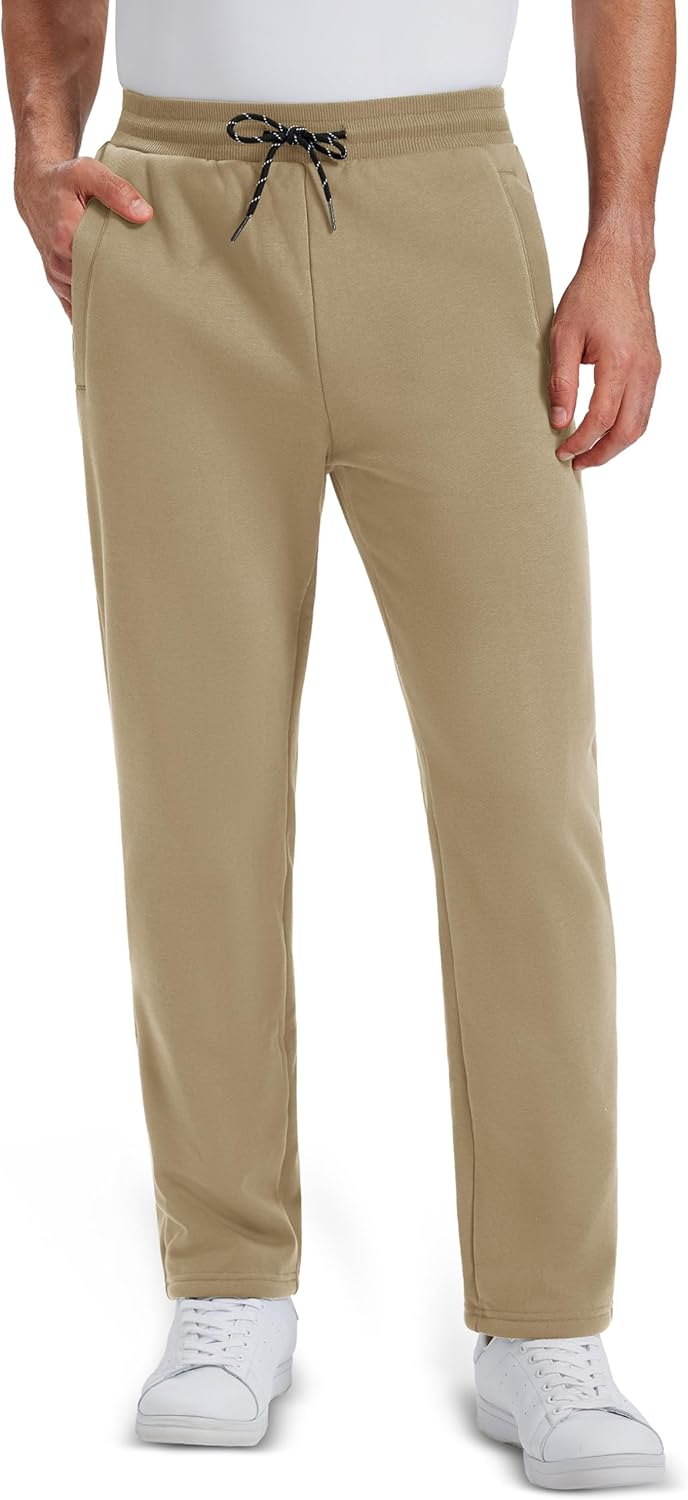 MAGCOMSEN Men's Winter Fleece Pants Sherpa Lined Sweatpants Thermal Warm Thicken Pants Active Joggers with 3 Pockets - Image 2