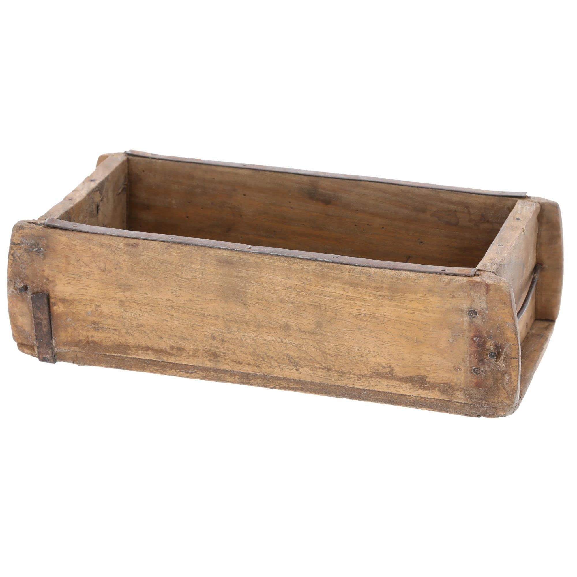 Novaliv Caja de madera vintage de 30 x 15 x 10 cm, forma de ladrillo antiguo, de madera, una cámara, caja multiusos de madera reciclada, cada forma, una única caja de regalo