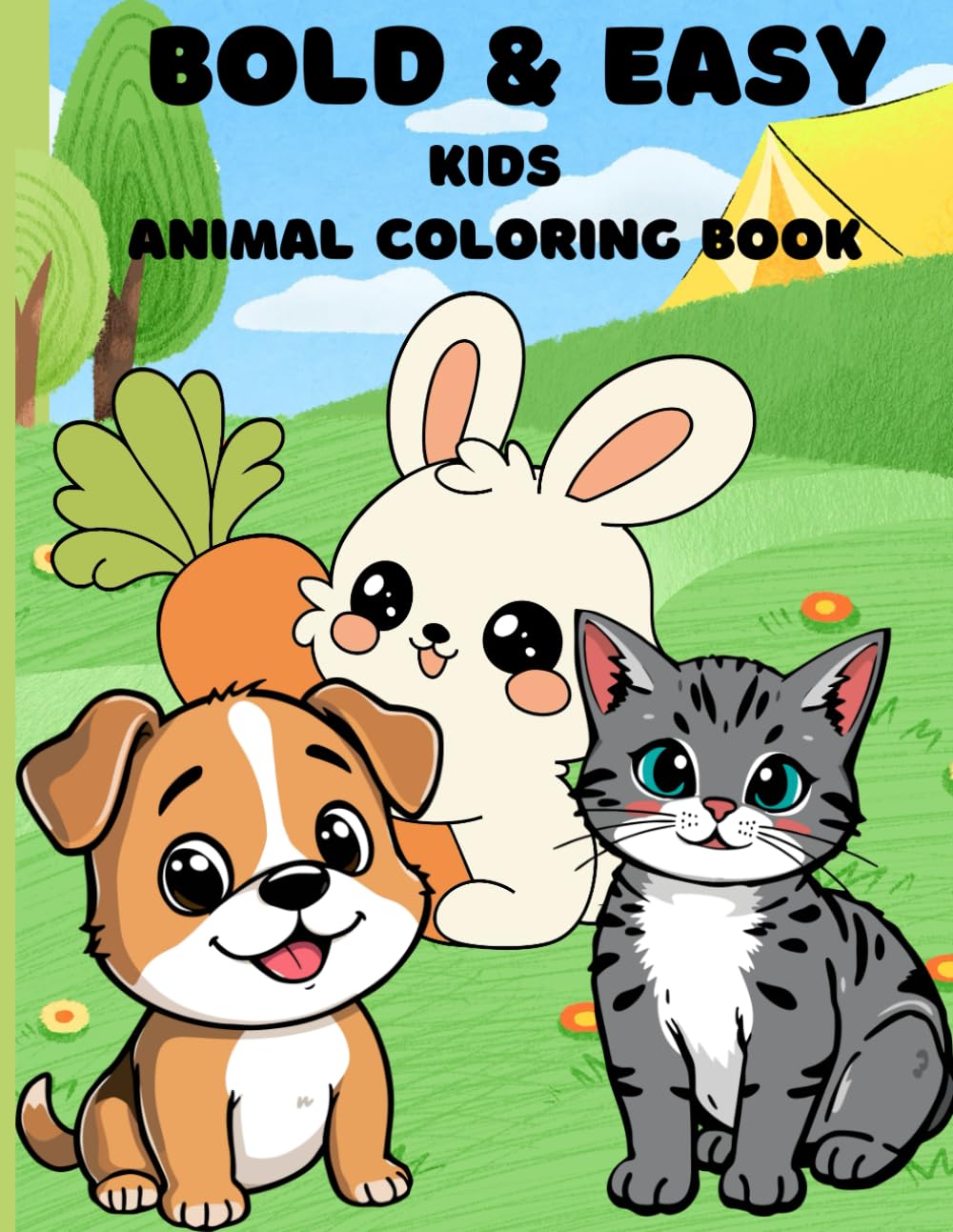 Bold & Easy kids Animals coloring book