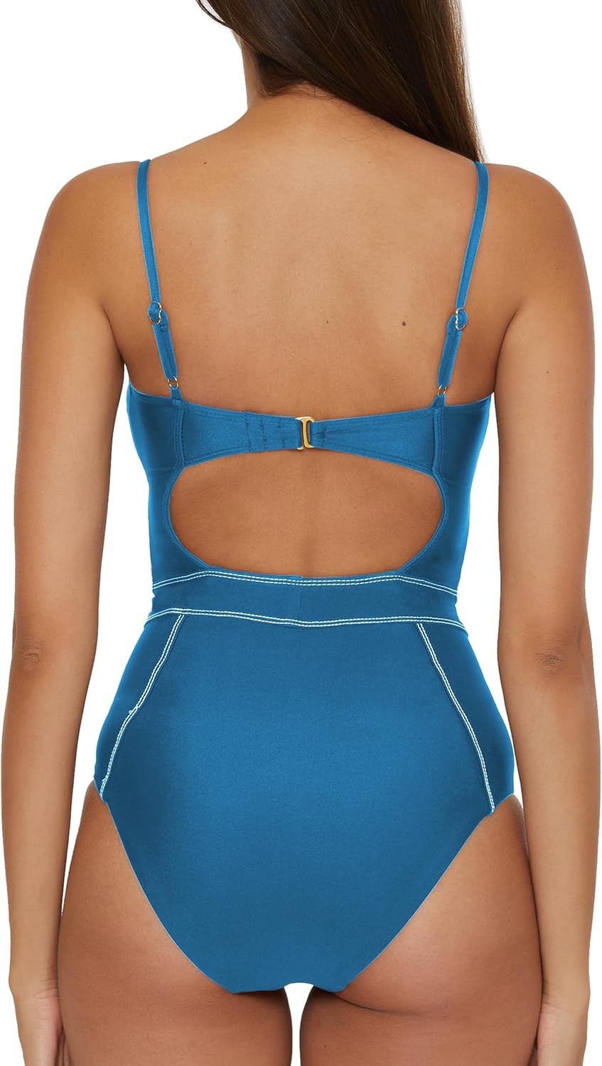 Becca Womens Color Sheen One Piece Swimsuit, Sexy Satin, Bathing Suits for Women - Image 4