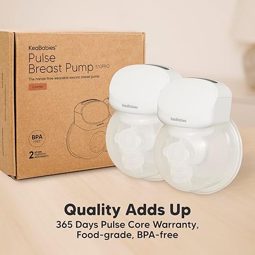 Miniatura 8 de Extractor de leche eléctrico de pulso, portátil y manos libres (blanco)