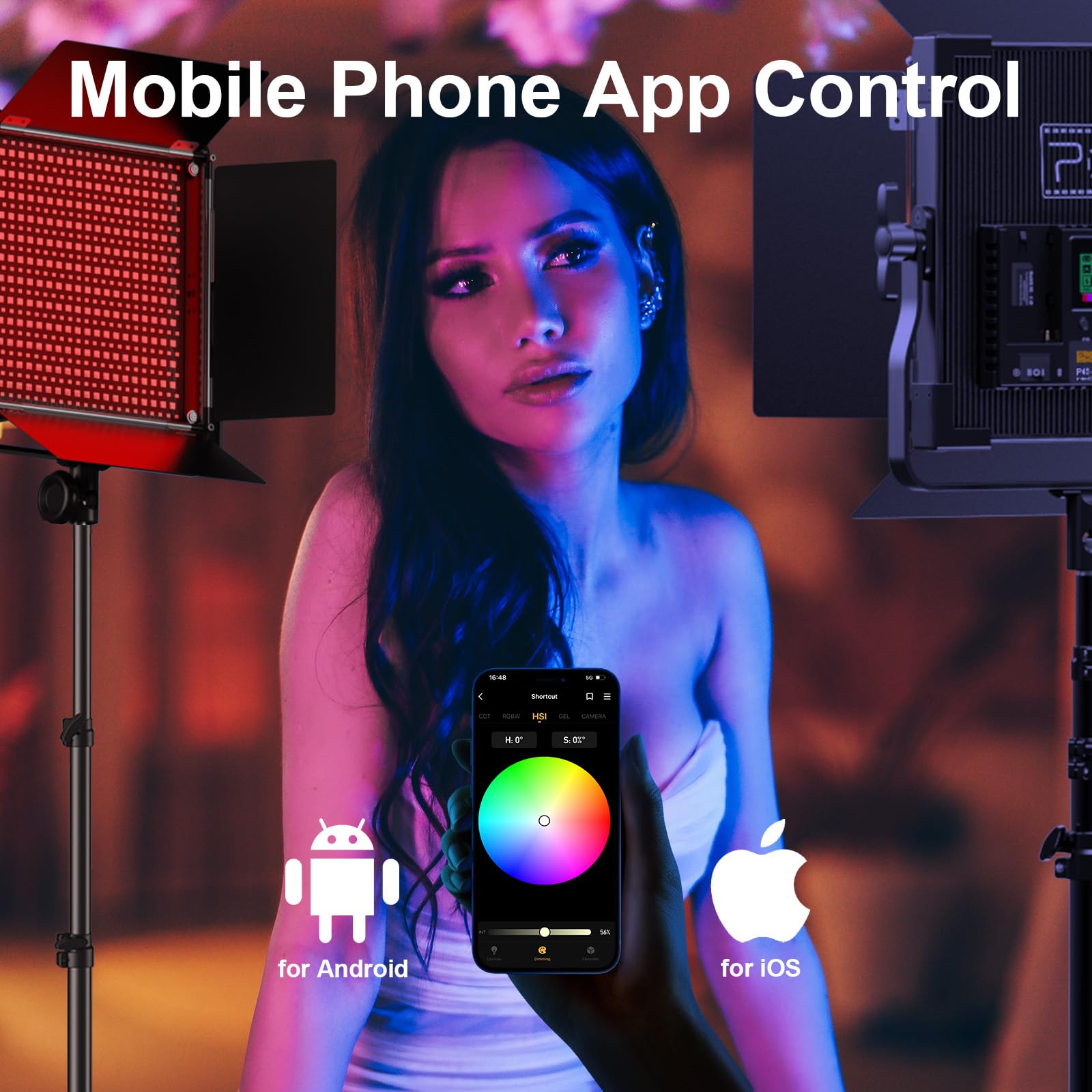 Amazon.com : Pixel RGB Photography Lighting Kit, P45 Video Light