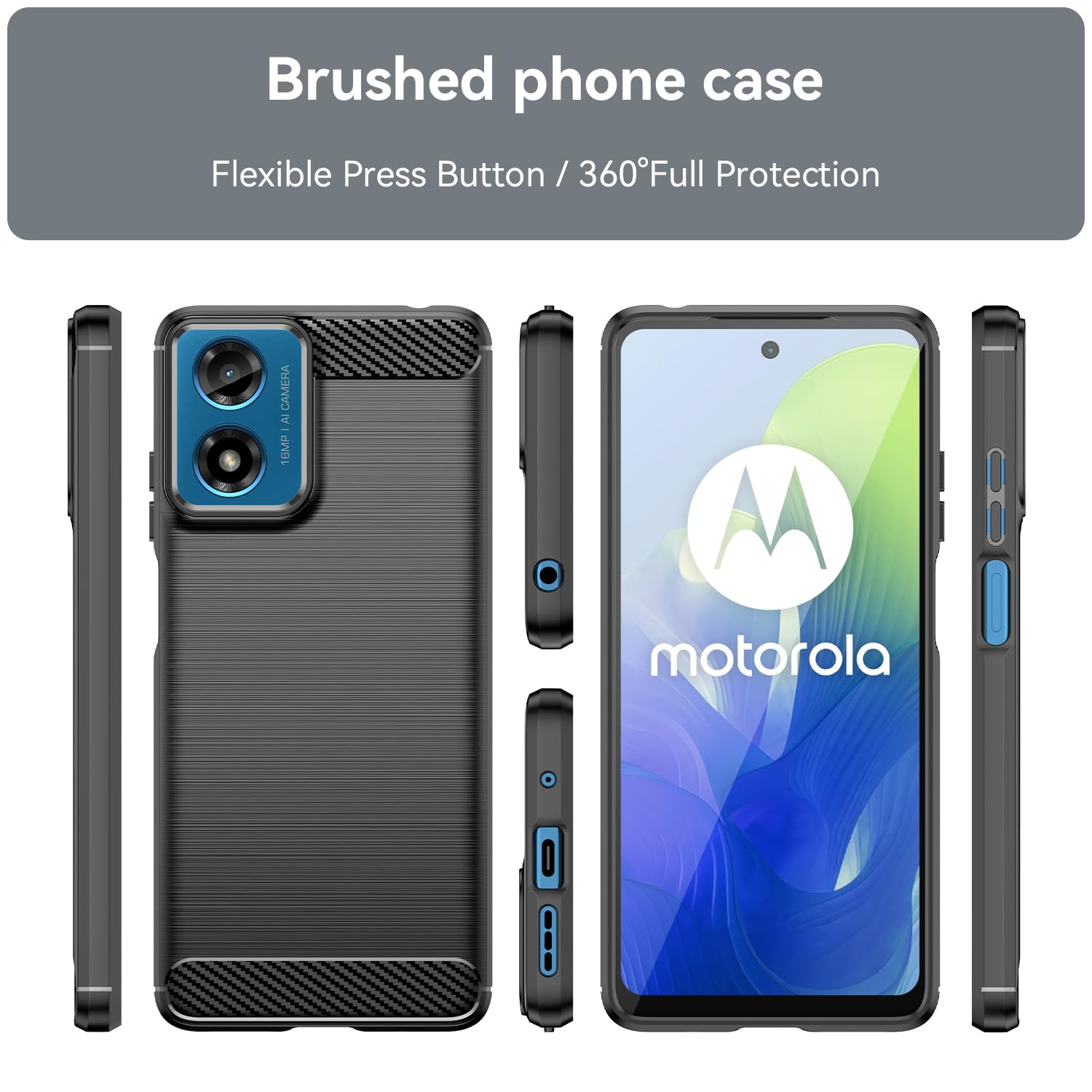 Custodia Con Vetro Temperato 9H Custodia Silicone Trasparente Pellicola Per Motorola Moto G54 - Protezione Completa, Sottile Ed Elegante Cover Per Motorola G54 5g - Foto 13