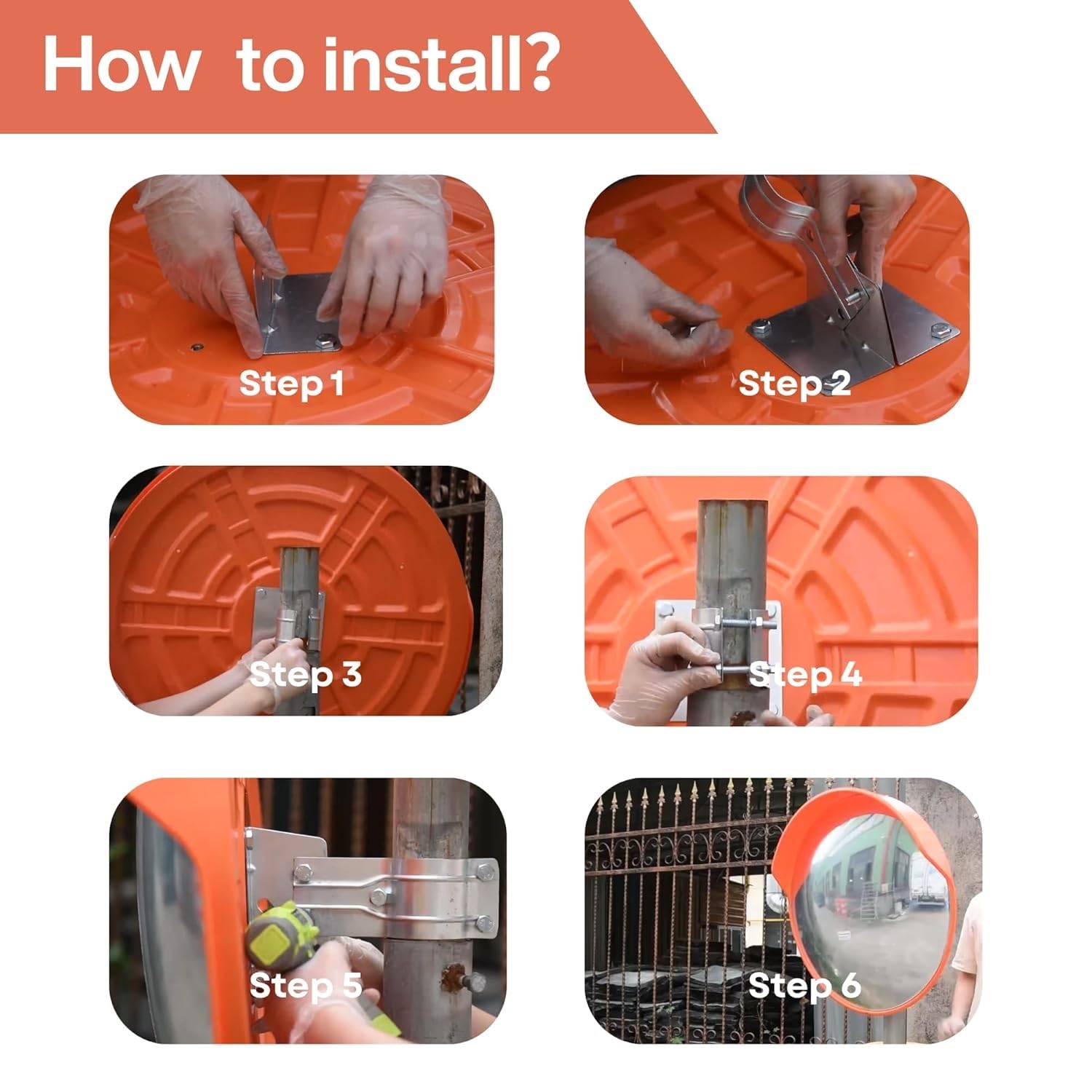 Miroir Convexe 80cm ZincOrange – Miroir De Sécurité Pour Angle Mort, Parking, Garage Et Entrepôt – Utilisation Intérieure & Extérieure