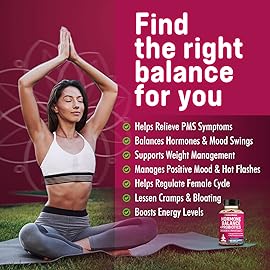 Hormone Balance + Probiotics for Women- Natural Menopause Relief, Weight Management, Bloating, Hot Flashes, PMS | Organic Maca, Chasteberry, Dong Quai & Black Cohosh | Non GMO |120 V Capsules