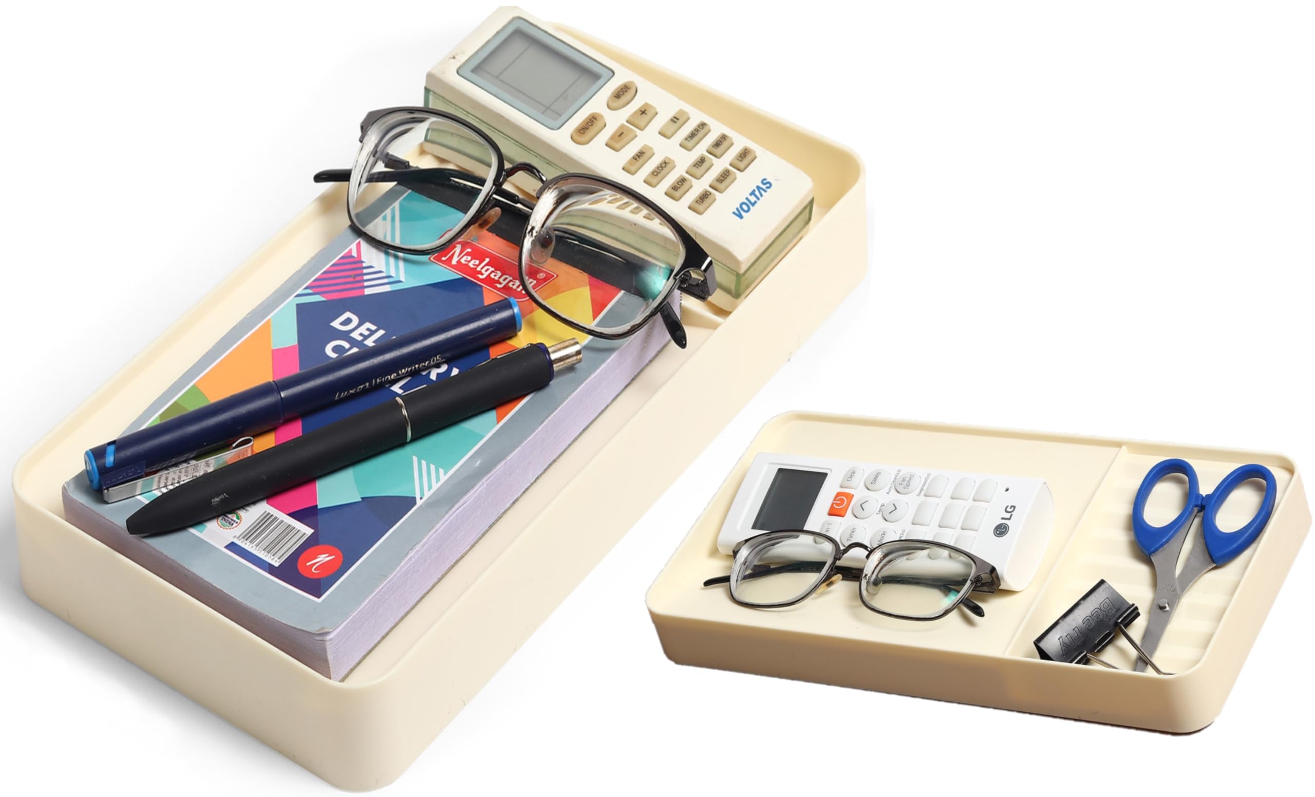 GadgetBite Desk Organiser Office Table Tray for Home Office Organizer Polyvinyl Chloride Desktop Tray for Office Home Stationery Pen Pencil Coins Notes Specs Earphone Cable Cord Gadget Accessories
