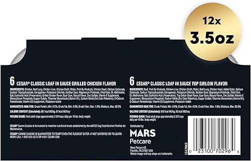 Miniatura 2 de Cesar - Paquete variado de comida húmeda para perros con carne de res y pollo, doce (12) bandejas de 3.5 onzas