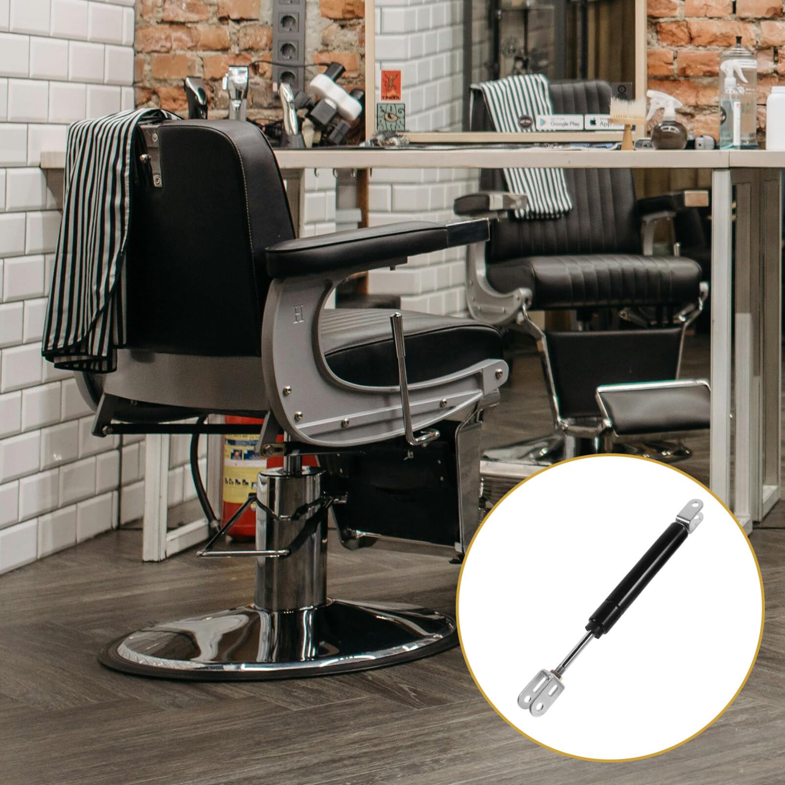 Baluue Barber Chair Fittings Chair Part Barber Chair Hydraulic Chair Rod Salon Chair Chair Replacement Iron Gas Spring Mounting Rod