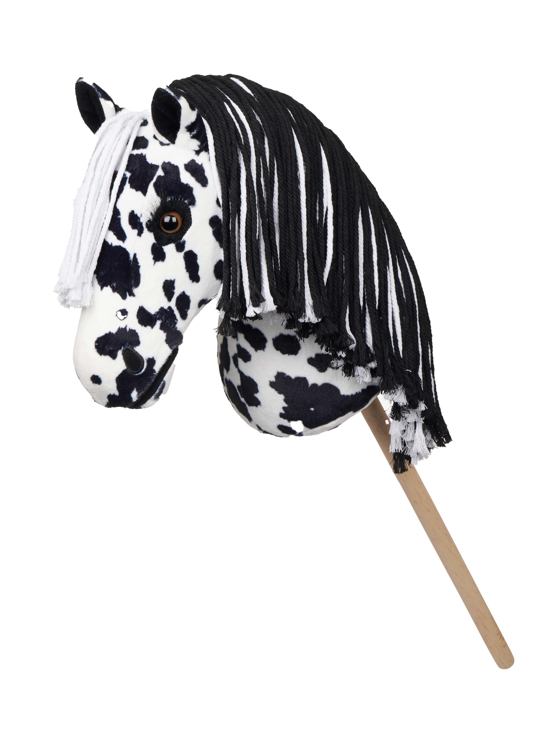 LeMieux Hobby Horse Dakota - Black and White Appaloosa - Realistic Head - Perfect for Kids