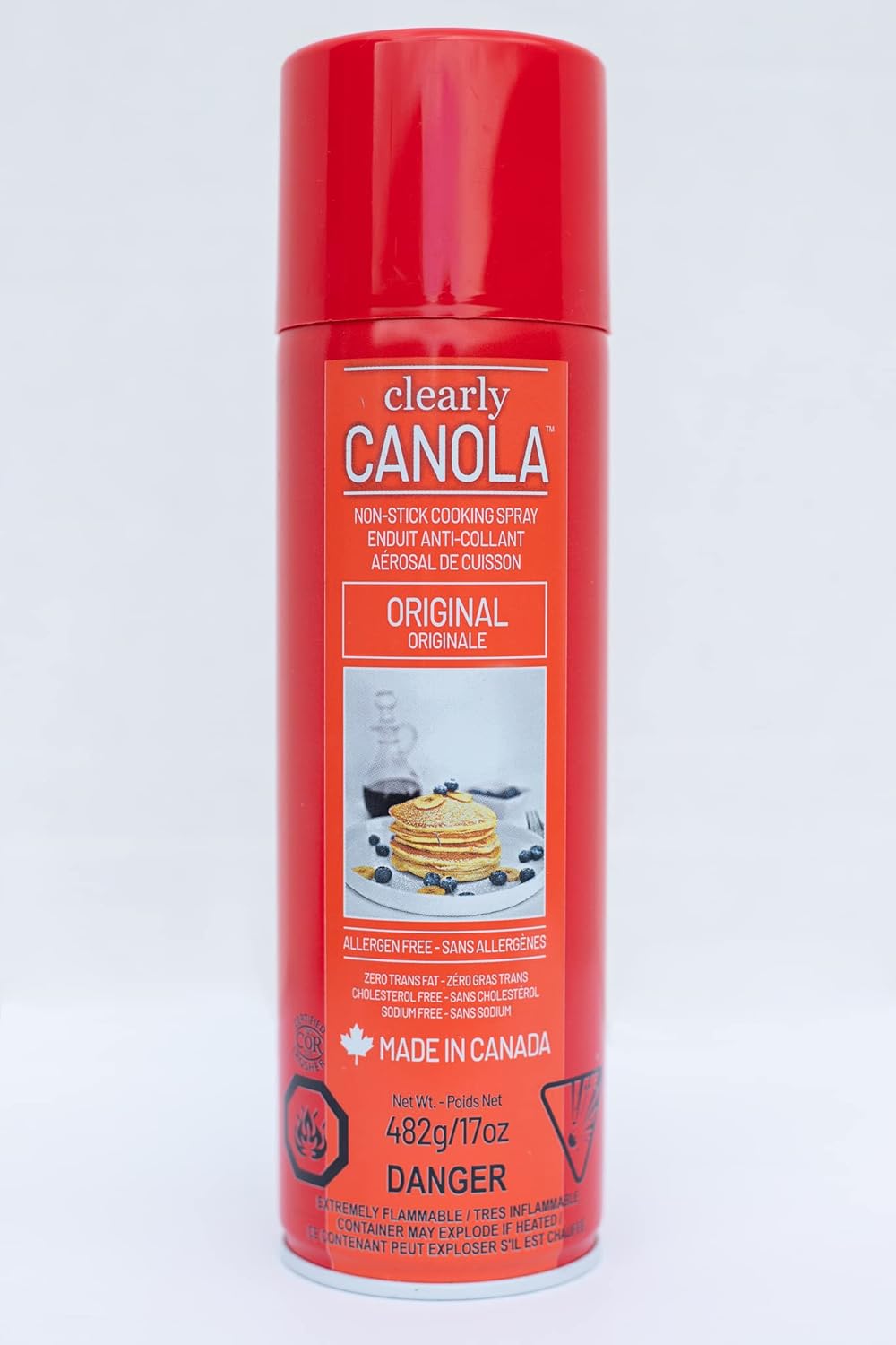 Clearly Canola All Natural NonStick Cooking Spray (17oz), 1 can
