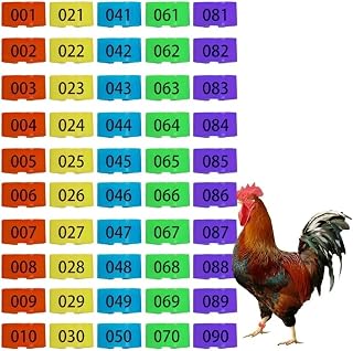 Chicken Foot Ring Marker Tag Plastic Identification Clip(Mixed Color 1 to 50,2SET_20MM)
