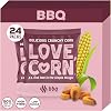 LOVE CORN BBQ Barbecue Crunchy Corn (24 x 20g) - High Fibre Snack, High Oleic Sunflower Oil, Gluten-Free, Vegan, Kosher, Low Sugar, Healthy Lunchbox Graze, Plant Based Crisps Alternative, UK Made