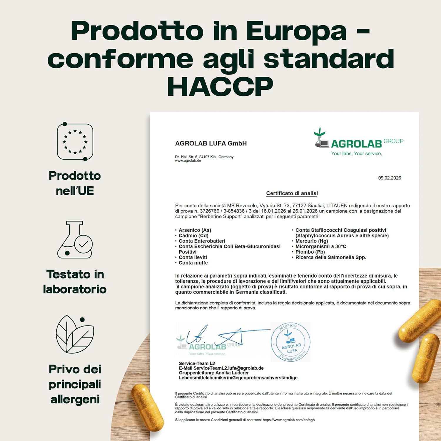 Berberina liposomiale + diidroberberina, delicato sullo stomaco, 1 capsula al giorno in capsule resistenti agli acidi, con cromo picolinato e tiamina, 60 capsule vegane