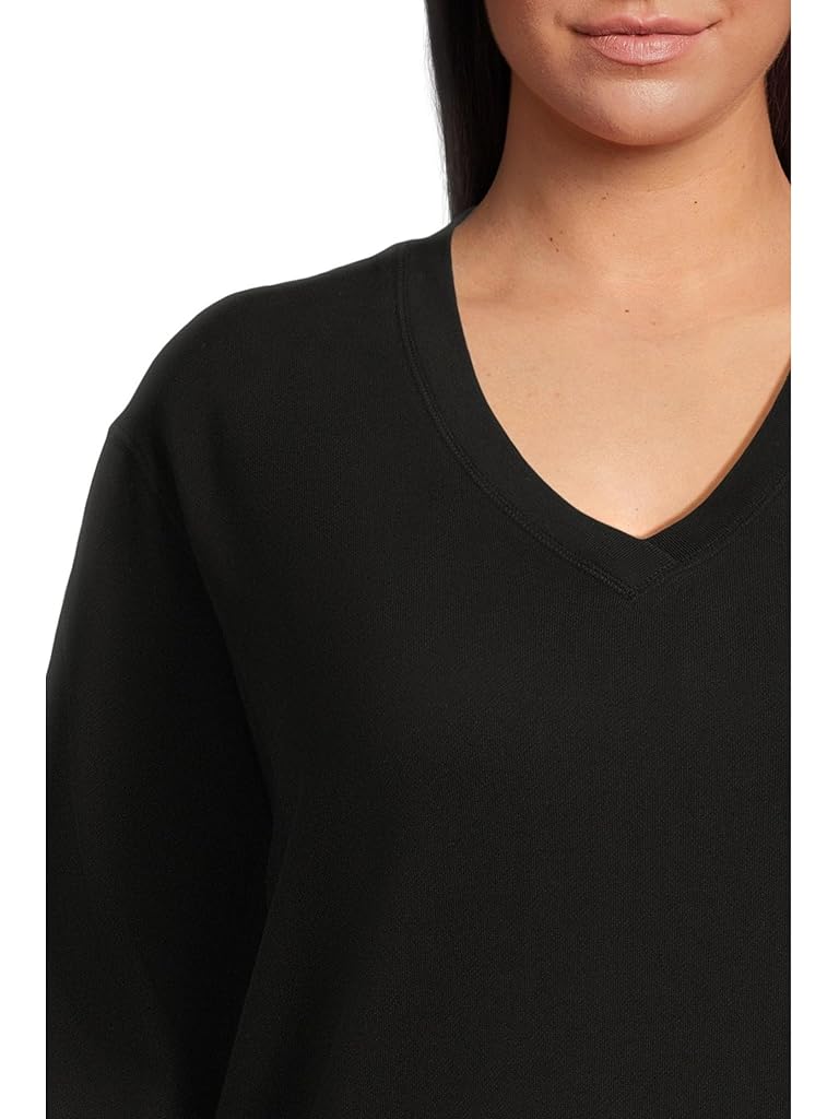 Black Mod-o-doc Long Sleeve Deep-v Neck Sweatshirt