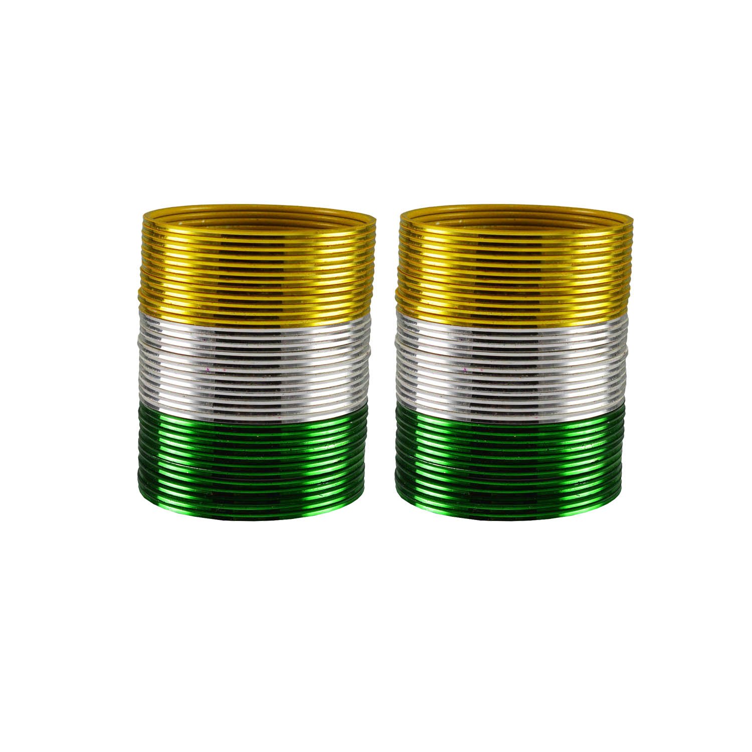 Designer Multi Plain Metal Tiranga Bangle from Vidhya Kangan Store