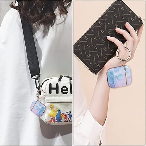 Miniatura 6 de OLEBAND Funda para Airpod con llavero y piel bonita, funda rígida para iPod de 1ª y 2ª generación para mujeres y niñas, juegos de accesorios para