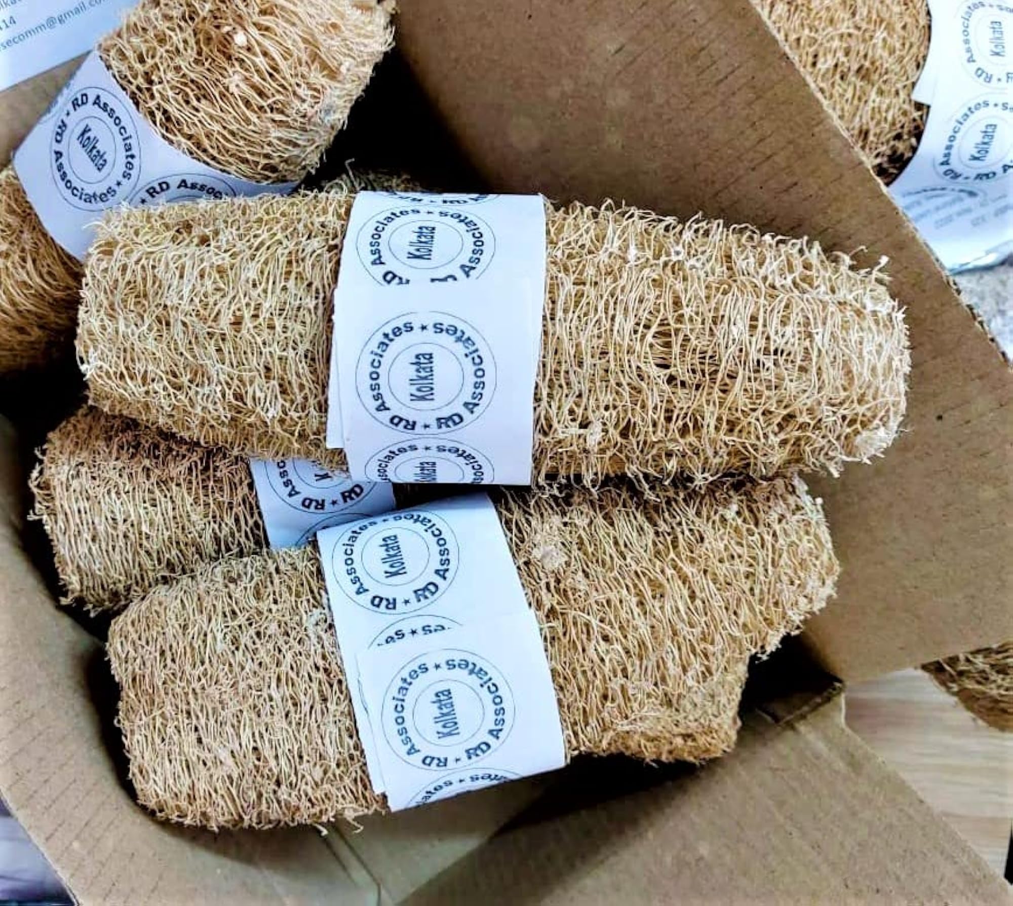 Premium Natural Eco-Friendly Shower Loofah Sponge, Pack of 6