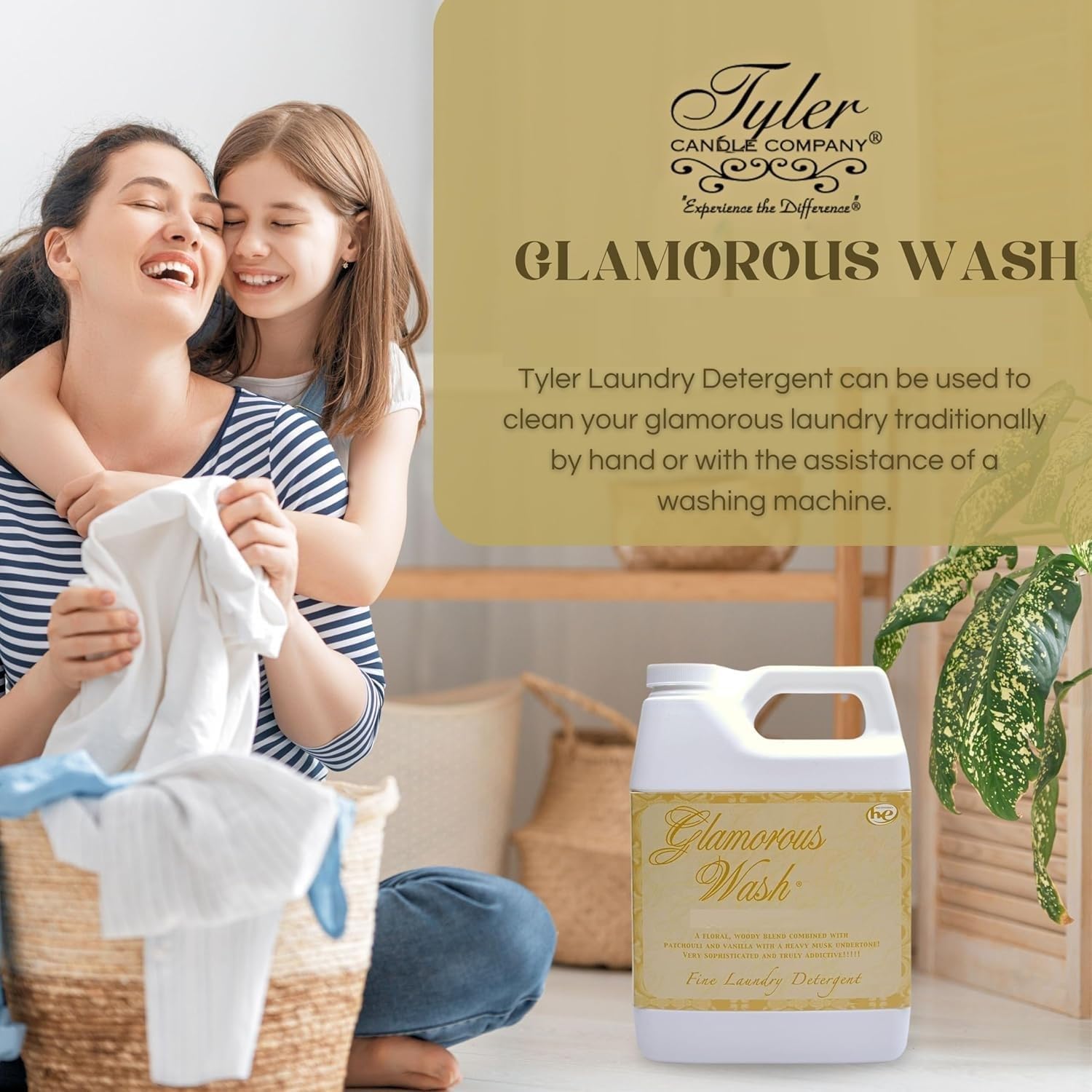 Tyler Candle Fleur De Lis Wash 64 oz Fine Laundry Detergent w/Dryer Sachet Pouch xl