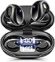 ワイヤレスイヤホン Bluetoothイヤホン 空気伝導イヤホン イヤーカフ型イヤホン 業界初超軽量設計 完全ワイヤレスイヤホン 耳挟み式 Bluetooth5.3 音漏れ抑制 オープンイヤー 耳を塞がない ながら聴き 最大36時間連続再生 ENC通話ノイズキャンセリング 14.2mmドライバー IPX7防水 バッテリー表示 Type-C充電 クリスマス/新年プレゼント (ブラック)